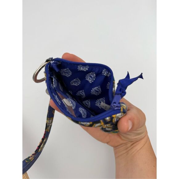 Vera Bradley Womens Blue Romantic Paisley ID Card Holder & Lanyard - Picture 3 of 5